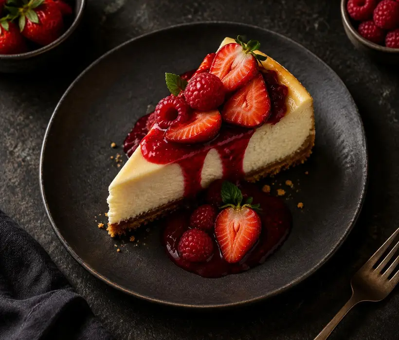 Cheesecake with berries recognised by VEQO